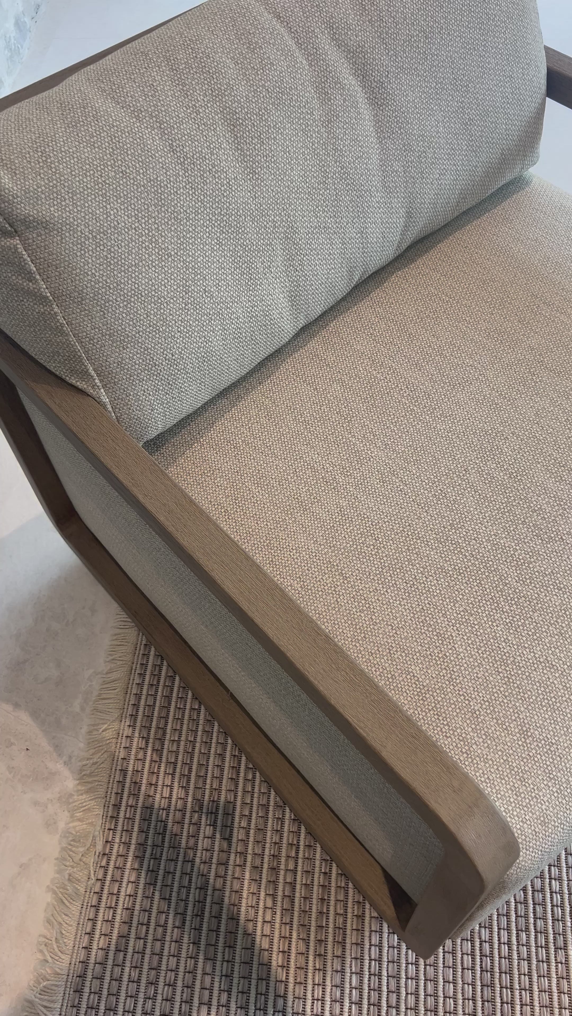 A timeless look, complementary to any style. Simple, open FSC®-certified teak framing softens the edges of this outdoor swivel chair, paired with a fixed seat cushion and removable back. Finished with a 360 inset swivel beneath the plinth base. Cover or store indoors during inclement weather and when not in use. Amethyst Home provides interior design, new home construction design consulting, vintage area rugs, and lighting in the Scottsdale metro area.