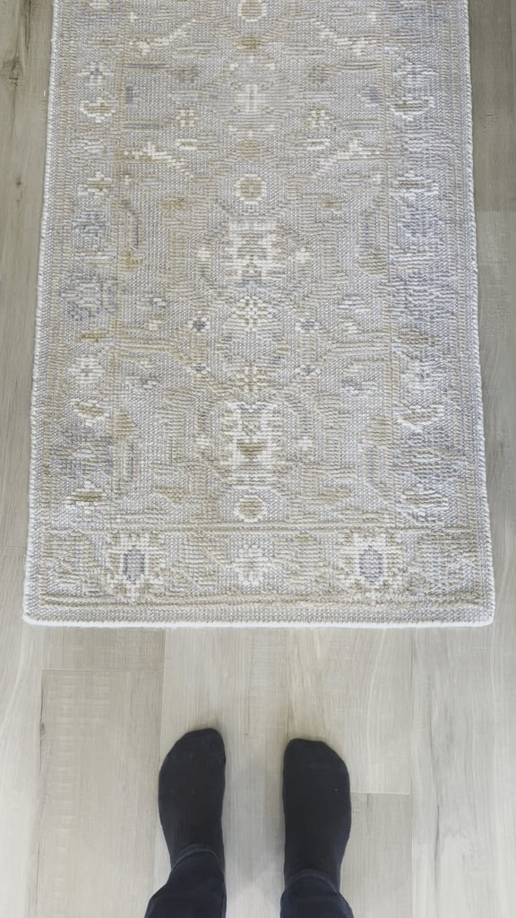 The Revere Light Gray rug showcases a traditional inspired design. The neutral colors and soft materials make it a cozy addition to any space, especially living rooms and dens. Amethyst Home provides interior design, new home construction design consulting, vintage area rugs, and lighting in the Kansas City metro area.