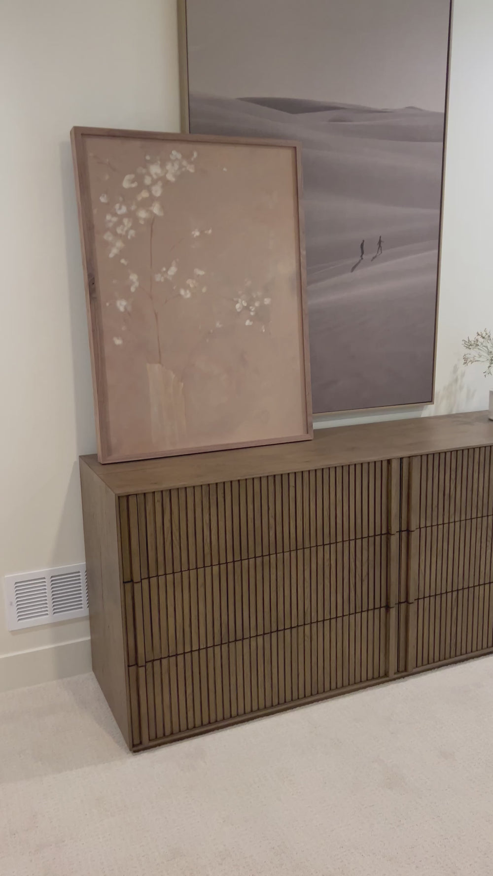 Austin-based artist Jess Engle taps nature and geometry for artistic inspiration. Raw canvas is wrapped and flush mounted in a rustic walnut frame. Handmade in Austin, Texas.18" x 24"Overall Dimensions: 18.00"w x 1.50"d x 24.00"hWeight: 15.00 lbs30" x 40"Overall Dimensions: 30.00"w x 2.50"d x 40.00"hWeight: 20. Amethyst Home provides interior design, new home construction design consulting, vintage area rugs, and lighting in the Houston metro area.