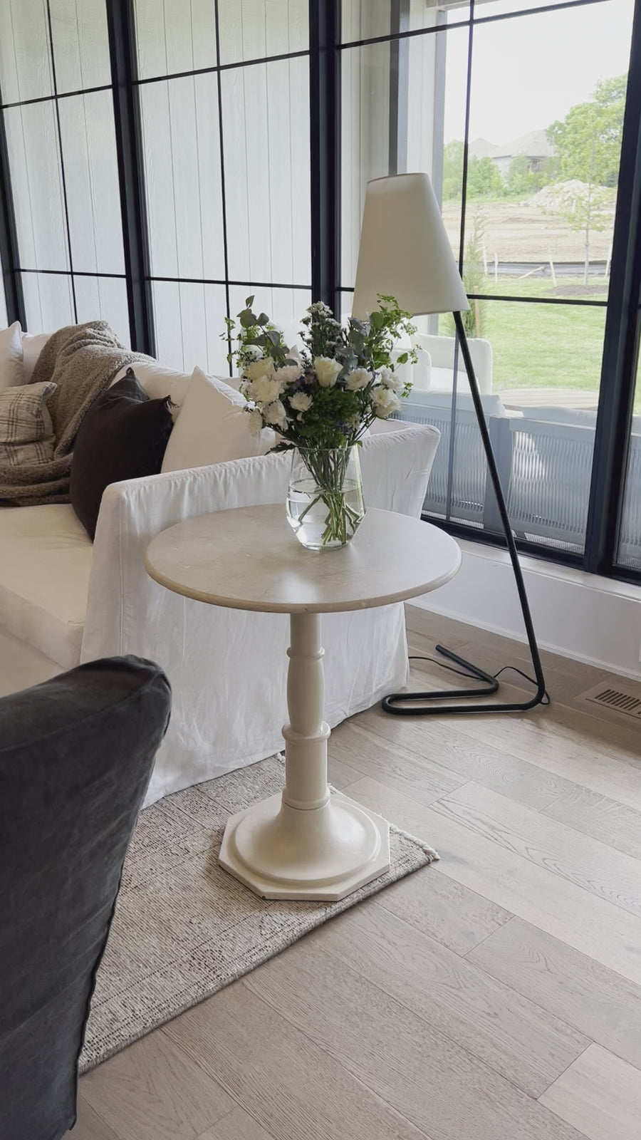 Lucy White Marble Side Table | ready to ship!