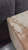 Taupe marble shapes a cubed, plinth-style end table that can be styled just about anywhere.Overall Dimensions: 22"W x 22"L x 22"H Amethyst Home provides interior design, new home construction design consulting, vintage area rugs, and lighting in the Houston metro area.