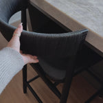 A solid oak counter stool defined by tapered legs and framing gives an updated look to the classic whistler chair. Finished with a paper rush wrapped detail on the back.BarOverall Dimensions: 19.25"w x 22.25"d x 42.75"hWeight: 23.70 lbsCounterOverall Dimensions: 19.50"w x 22.25"d x 38.75"hWeight: 21.61 lbsMaterials : Rush, Solid Oak Amethyst Home provides interior design, new home construction design consulting, vintage area rugs, and lighting in the Charlotte metro area.