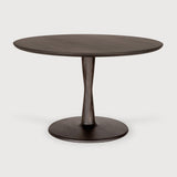 Torsion Oak Brown Round Dining Table