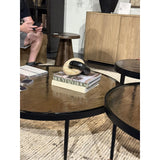 Yoko Smoked Brown Cast Glass Nesting Table | shipping 02/10/2026