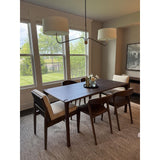 Pi Varnished Teak Dark Brown Dining Table - Floor Model