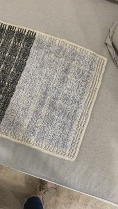 Modern and refined, the Beverly Silver/Sky rug from Loloi is hand-loomed by master artisans of viscose and wool pile. Clean lines and minimalist hues allow you to layer Beverly into any room.  Hand Loomed 68% Viscose | 32% Wool BEV-01 Silver / Sky