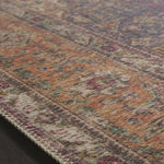Timeless and classic, the Loren Collection offers vintage hand-knotted looks at an affordable price. Using the most advanced rug-making technology, these printed designs provide a textured effect by portraying every single individual knot on a soft polyester base.  Power Loomed 100% Polyester LQ-02 Plum / Multi