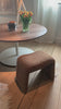 Oakley Dining Stool in Poodle Saddle Fabric with Sealed Walnut Finish