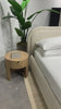 Made from solid oak and a natural finish, the Theo Nightsand gives us all the natural, earthy vibes. The drawer makes this an extremely function, contemporary piece to add to your room.   Size: 19"W x 19"D x 18.5"H Material: Solid Oak
