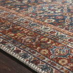 The Layla Blue / Spice area rug from Loloi captures the spirit of an old-world rug. Our customers love this rug because:   Perfect for families with kids and pets Very easy to clean and maintain Comes in big area rug sizes and as cute kitchen and hallway runners Looks gorgeous with the intricate pattern and patina Warms up any room with tones of blue, red, and ivory Power Loomed 100% Polyester LAY-09 Cobalt Blue/Spice Colors: Blue, Red, Ivory