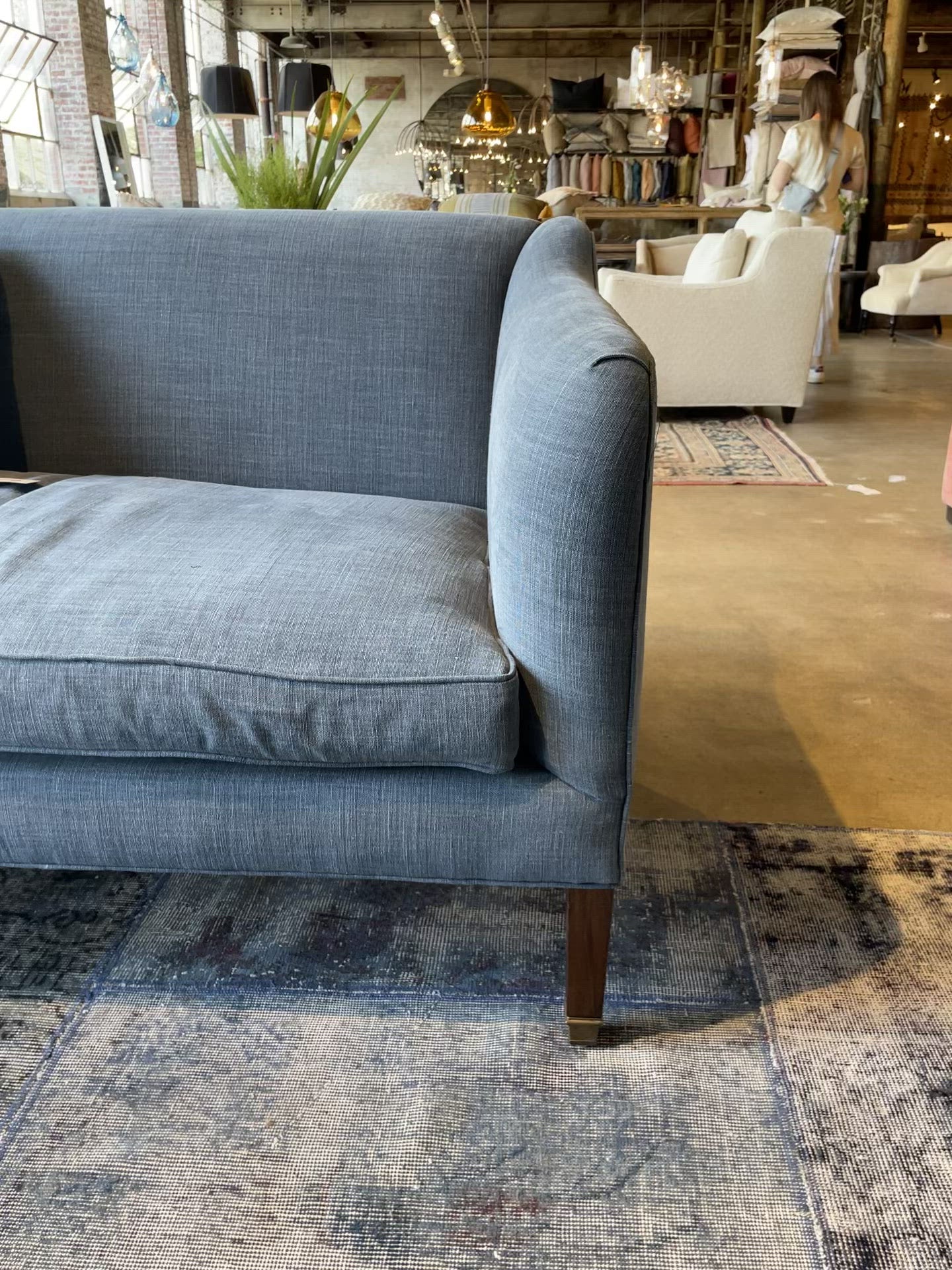 The Cove Sofa is a petite modern sofa with a nod to history by Cisco Brothers x John Derian. We love to utilize this sofa in smaller scale rooms or with a dining table!  As shown in Vintage Flax, a Grade L 100% linen fabric.