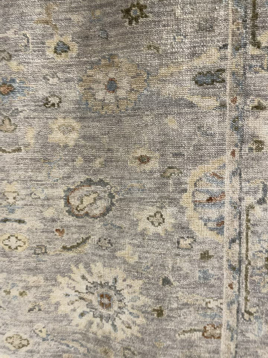 Helena Light Grey / Multi Hand-Knotted Rug