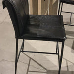 We the love the sleek look the black top grain leather brings to this Mayer Bar + Counter Stool - Black -- the perfect stool for any kitchen or bar area. 