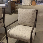 Montauk Chair in Horses Charcoal Fabric