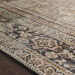 The Layla Olive/Charcoal area rug from Loloi captures the spirit of an old-world rug. This will be the perfect for your home as this rug is:  Perfect for families with kids and pets Very easy to clean and maintain Comes in big area rug sizes and as cute kitchen and hallway runners Looks gorgeous with the intricate pattern and patina Warms up any room with tones of tan, black, and ivory Power Loomed 100% Polyester LAY-03 Olive/Charcoal Colors: Tan, Black, Ivory