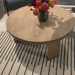 The thick pedestal legs inspired by modern European design makes the Mesa Light Brushed Round Coffee Table a stunning choice.   Overall Dimensions: 38.00"w x 38.00"d x 16.00"h
