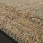 Bring a touch of antiqued beauty into your home with the Heirloom Aqua / Terracotta HQ-04 rug from Loloi. This wool rug tastefully honors the art of hand knotted rugs. This rug would be perfect for a living room, dining room, bedroom, hallway or kitchen runner with it's patterns and calming tones for your home.
