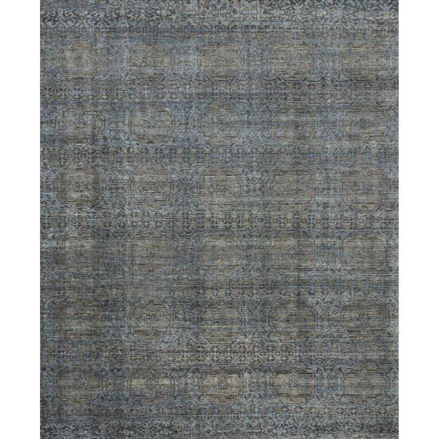 Hand-knotted in India of 100% wool, the Amara Collection creates a casual yet refined vibe with high-end appeal.  Hand Knotted 100% Wool AMM-05 Blue/Gold