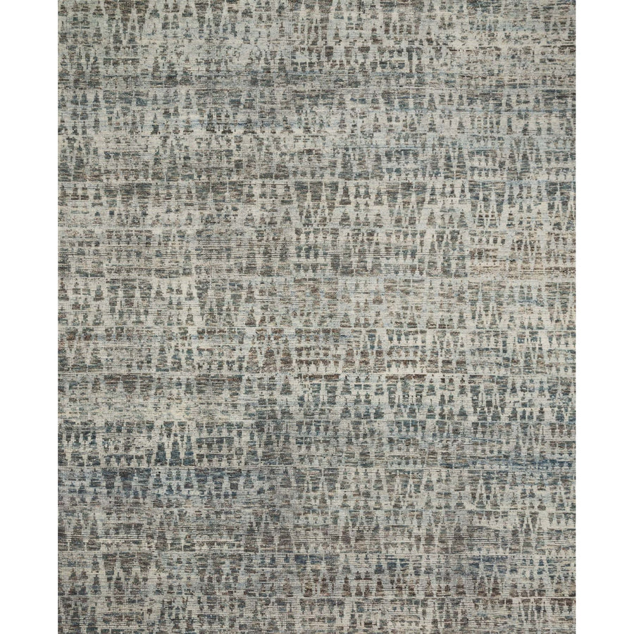 Tapis noué à la main Amara naturel/océan