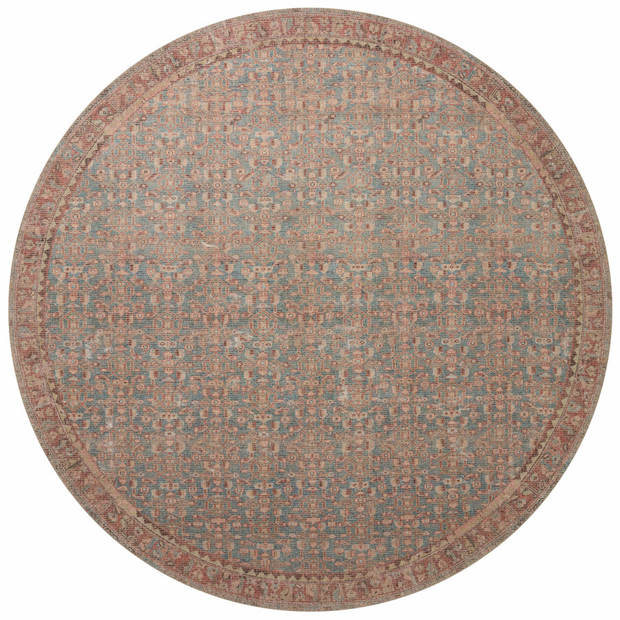 The Angela Rose x Loloi Aubrey AUB-04 Blue / Terracotta rug is the vintage-inspired area rug that makes visitors do double takes. The distressed pattern is printed with uncanny precision, while the ombre-fading and warm palette create an inviting, lived-in look. Amethyst favorite! Amethyst Home provides interior design services, furniture, rugs, and lighting in the Des Moines metro area.