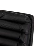 Featuring Malibu Desk Chair - Rider Black by Four Hands at Amethyst Home. Paired back and fashion-forward, this minimalist Malibu Desk Chair in black top-grain leather offers maximum comfort. Inspired by workspaces of the ‘50s and ‘60s. Stainless steel casters make for stylish ease in the workplace. Height not adjustable.
Overall Dimensions: 20.75"W x 26.  Amethyst Home provides interior design, new home construction design consulting, vintage area rugs, and lighting in the Kansas City metro area.