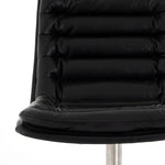 Featuring Malibu Desk Chair - Rider Black by Four Hands at Amethyst Home. Paired back and fashion-forward, this minimalist Malibu Desk Chair in black top-grain leather offers maximum comfort. Inspired by workspaces of the ‘50s and ‘60s. Stainless steel casters make for stylish ease in the workplace. Height not adjustable.
Overall Dimensions: 20.75"W x 26.25".  Amethyst Home provides interior design, new home construction design consulting, vintage area rugs, and lighting in the Seattle metro area.