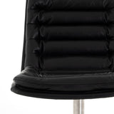 Featuring Malibu Desk Chair - Rider Black by Four Hands at Amethyst Home. Paired back and fashion-forward, this minimalist Malibu Desk Chair in black top-grain leather offers maximum comfort. Inspired by workspaces of the ‘50s and ‘60s. Stainless steel casters make for stylish ease in the workplace. Height not adjustable.
Overall Dimensions: 20.75"W x 26.25".  Amethyst Home provides interior design, new home construction design consulting, vintage area rugs, and lighting in the Seattle metro area.