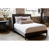 Elevate your sleep situation with this Francesca Upholstered Bed by Cisco Home. With a tall back and exposed wood legs, this will complete the look for any bedroom!