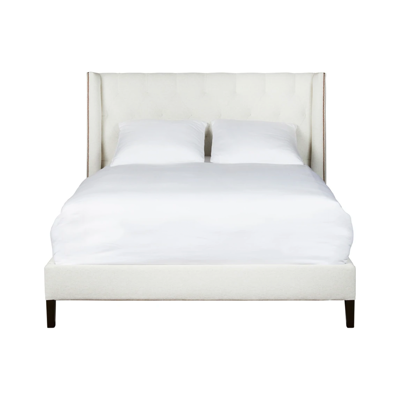 Elevate your sleep situation with this Francesca Upholstered Bed by Cisco Home. With a tall back and exposed wood legs, this will complete the look for any bedroom!Elevate your sleep situation with this Francesca Upholstered Bed by Cisco Home. With a tall back and exposed wood legs, this will complete the look for any bedroom!