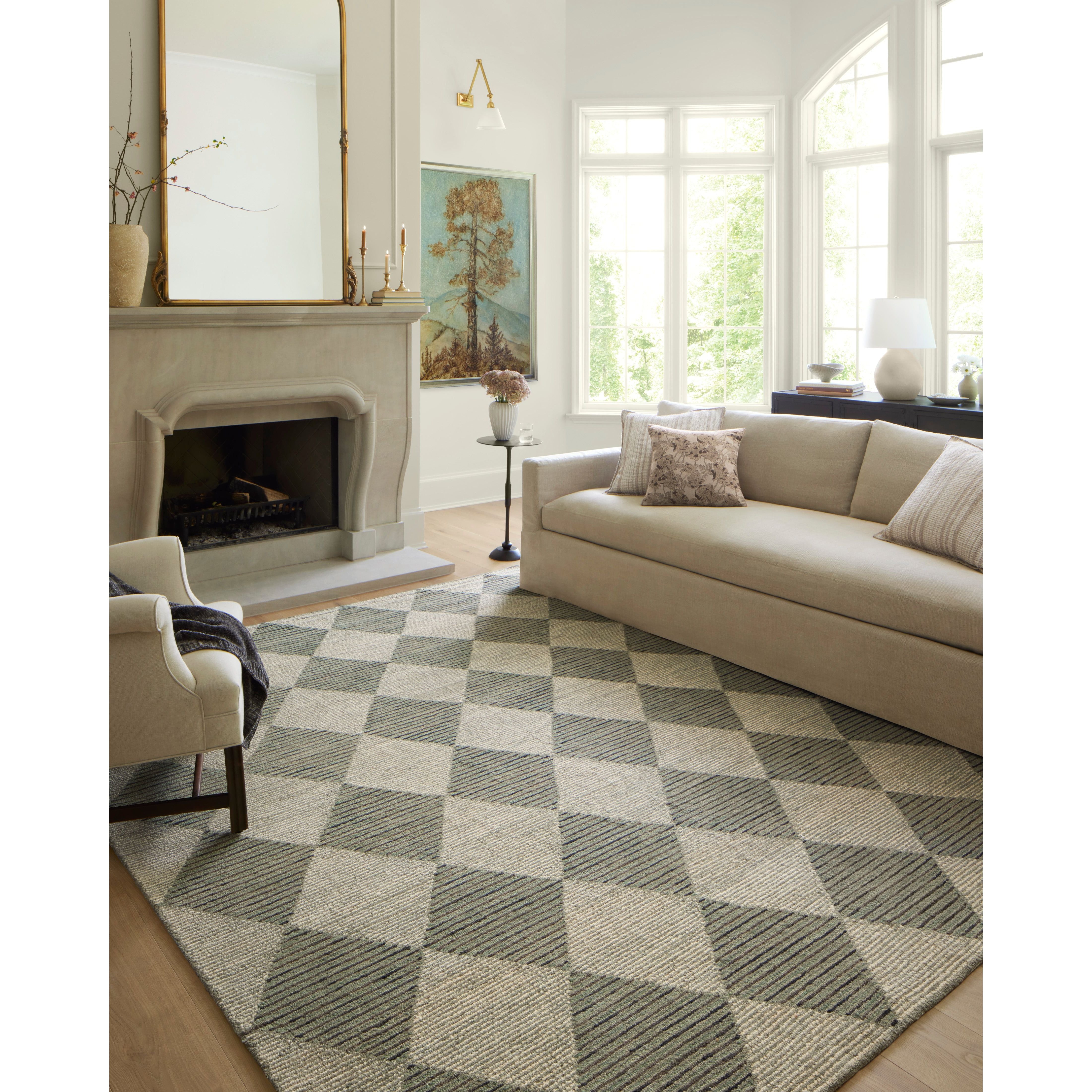 The Francis FRA-01 CJ Spa / Granite rug is a beautiful ode to Julia Marcum’s signature tile work. Perfectly designed — this rug mixes old traditions with fresh modern sensibility. Amethyst Home provides interior design services, furniture, rugs, and lighting in the Nashville metro area.