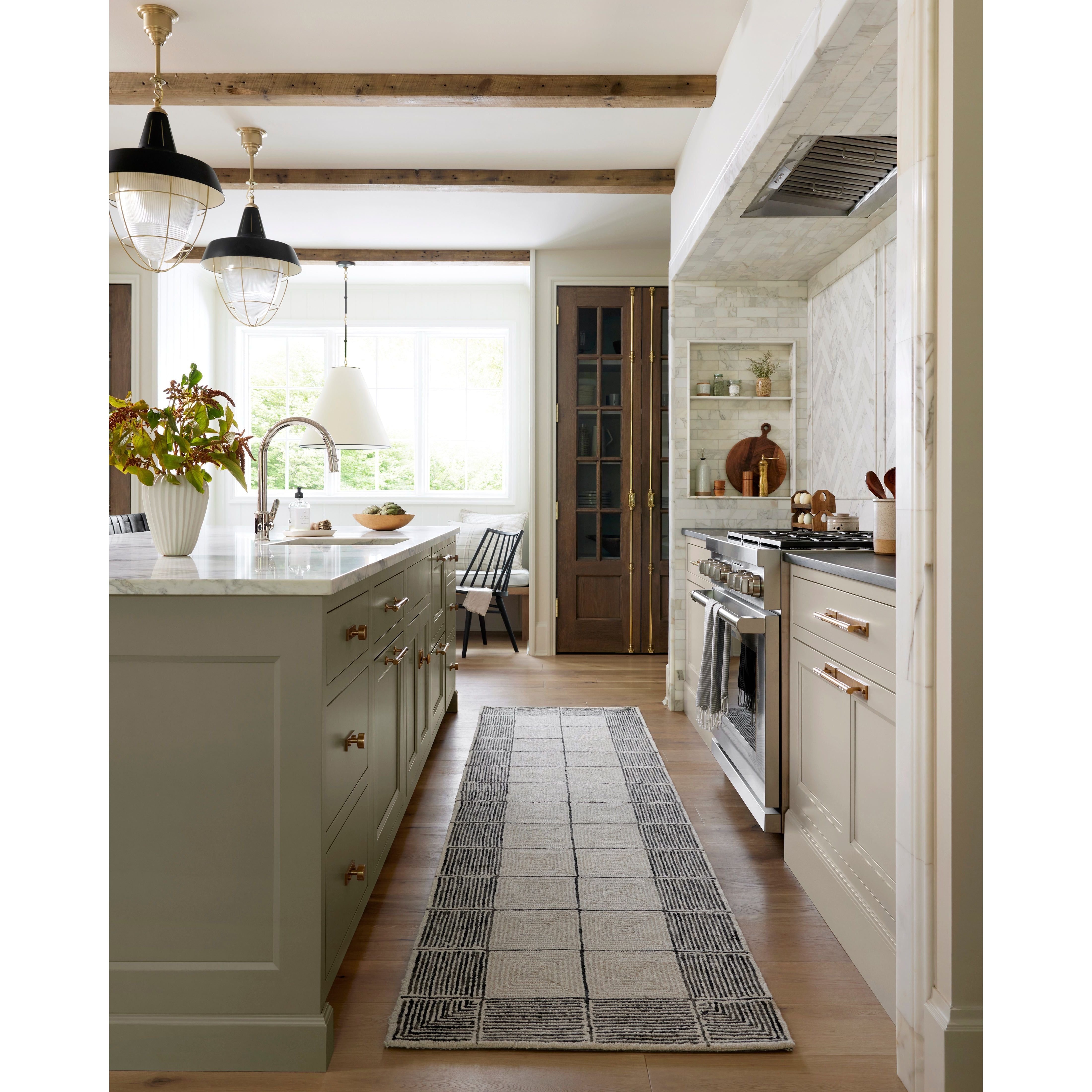 Featuring Chris Loves Julia x Loloi Francis Cream / Black Rug by Loloi at Amethyst Home. The unboring neutral. Picture perfect — we love the way this rug frames your furnishings.
It’s no coincidence that the pattern of the Francis Cream / Black rug for Chris Loves Julia x Loloi may remind you of tilework—it’s based on favorite flooring patterns of the couple, from tilework to parquet floori. Amethyst Home provides interior design services, furniture, rugs, and lighting in the Park City metro area.