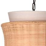Made of fabric and beautifully natural woven rattan, the Chrisley Pendant Light is a wonderfully modern and airy fixture to hang above your kitchen island or bedroom nightstands. Amethyst Home provides interior design services, furniture, rugs, and lighting in the Kansas City metro area.