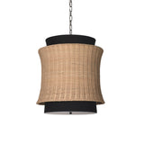 Made of fabric and beautifully natural woven rattan, the Chrisley Pendant Light is a wonderfully modern and airy fixture to hang above your kitchen island or bedroom nightstands. Amethyst Home provides interior design services, furniture, rugs, and lighting in the New York metro area.