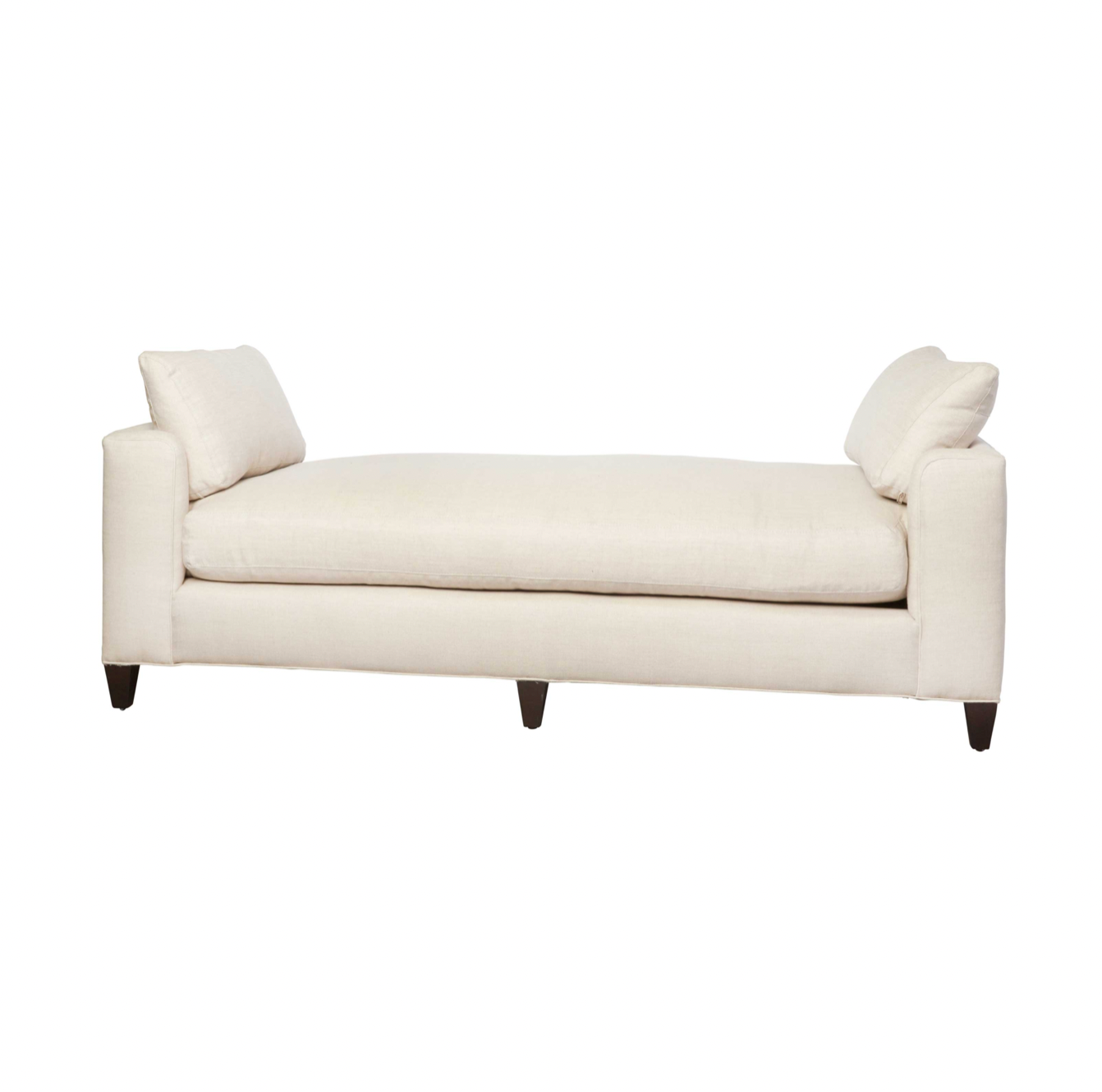 The Cisco Brothers Gunner Daybed 72" is designed and constructed in Los Angeles. The clean lines and comfy seat make this the perfect daybed to have in your office, lounge area, or other area of your home.   Size: 72"w x 23"h x 30"d