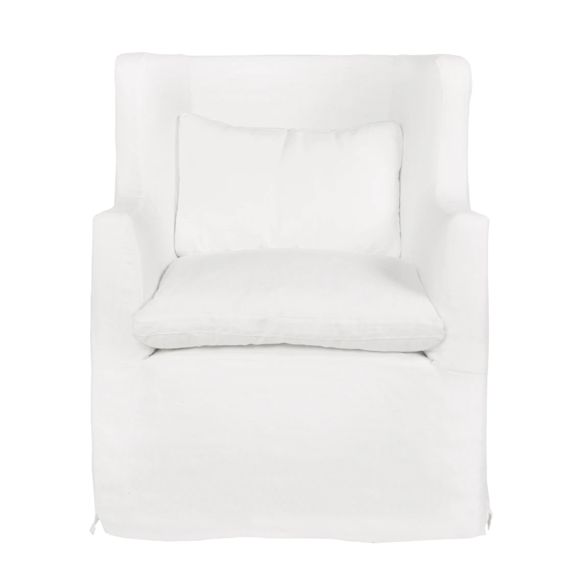 The Havana Wing Chair by Cisco Brothers has a tall back with gorgeous curved arms. The go-to chair for guests or your favorite chair to read your latest novel in -- this will complete the look for any living room or lounge area. Shown in slipcover Otis White.   Overall Dimensions: 32"w x 40"h x 32"d