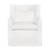 The Havana Wing Chair by Cisco Brothers has a tall back with gorgeous curved arms. The go-to chair for guests or your favorite chair to read your latest novel in -- this will complete the look for any living room or lounge area. Shown in slipcover Otis White.   Overall Dimensions: 32"w x 40"h x 32"d