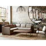 The Kardell Upholstered 2 arm Sectional by Cisco Brothers has clean lines and a modern feek. Get the whole family together for game night or getting your friends together, this is a piece that will be everyone's favorite. 
