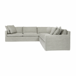 A modern, tailored sofa made with the right stuff -- the Louis 2 Arm Sectional - Essentials is a classic, updated silhouette that is stunning in Cisco Brothers' curated fabric selection.  It’s two-over-two cushions provide the perfect seating to catch up with old friends or entertain new ones.  Overall: 120"w x 120"d x 31"h
