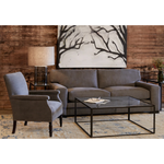 This Loft Sofa Family by Cisco Brothers is a shop favorite -- simply beautiful and so comfortable for the modern family!  Enjoy this sofa upholstered or slipcovered.  Down filled back cushions are a breeze to fluff and reshape. Photographed in Mariet Natural. Lifestyle Shot in Molino Slate. 