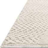The Collins COI-02 Amber Lewis x Loloi Ivory / Ivory rug for Amber Lewis x Loloi is hand-knotted of wool and cotton by skilled artisans in India. Collins is also GoodWeave-Certified and features varying knotting techniques interwoven to create a uniquely texture pattern, elevating any space with this versatile neutral. Amethyst Home provides interior design, new construction, custom furniture, and rugs for the Omaha and Lincoln, Nebraska metro area.