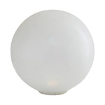 Round White Glass Globe with LED Light to light your room and bring good ambience. Amethyst Home provides interior design services, furniture, rugs, and lighting in the Monterey metro area.