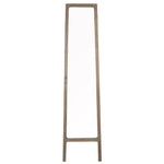 With its simplified design, this standing mirror gets back to the basic elements of what gives a mirror a minimalist look. Standing 79” tall and 17” wide with slender legs, its sleek design and narrow stature allow this mirror to fit in smaller spaces or narrow corners of the wall. Constructed with reclaimed pine wood in a light warm wash finish. Amethyst Home provides interior design, new home construction design consulting, vintage area rugs, and lighting in the Miami metro area.
