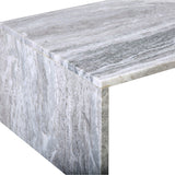Our Melbourne Coffee Table brings form and function to the modern home with a clean, simple, and low-profile design. Made of beautifully polished natural light grey marble with smooth edges, it's defined by its rectangular figure measuring 15.75” tall and 47.25” wide. Amethyst Home provides interior design, new home construction design consulting, vintage area rugs, and lighting in the Dallas metro area.