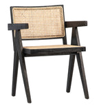 Finished in an antique black and natural rattan, this beautiful Norwich dining chair is modern with a tropical flare. Amethyst Home provides interior design, new construction, custom furniture, and area rugs in the Kansas City metro area.