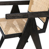Finished in an antique black and natural rattan, this beautiful Norwich dining chair is modern with a tropical flare. Amethyst Home provides interior design, new construction, custom furniture, and area rugs in the Park City metro area.