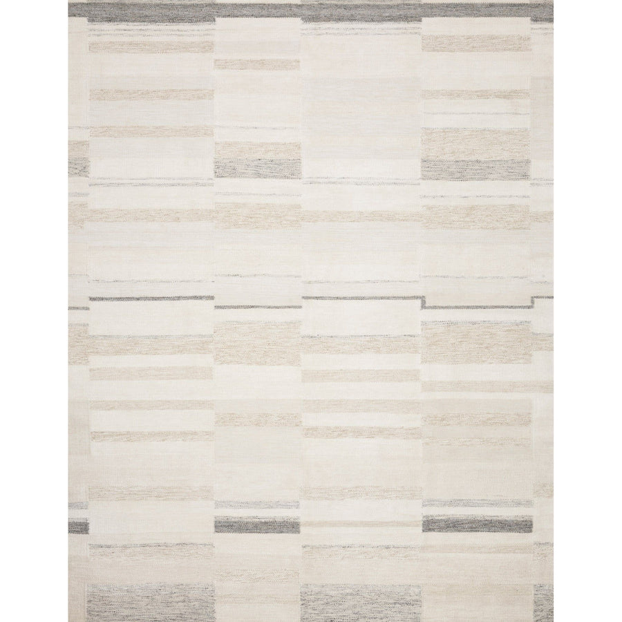 Evelina Ivory/Beige Rug - Amethyst Home Hand-woven in India with a luxurious blend of wool, cotton, viscose, viscose from bamboo, chenille, acrylic and linen, this calming collection of contemporary neutral tones will add balance and warmth to any space.