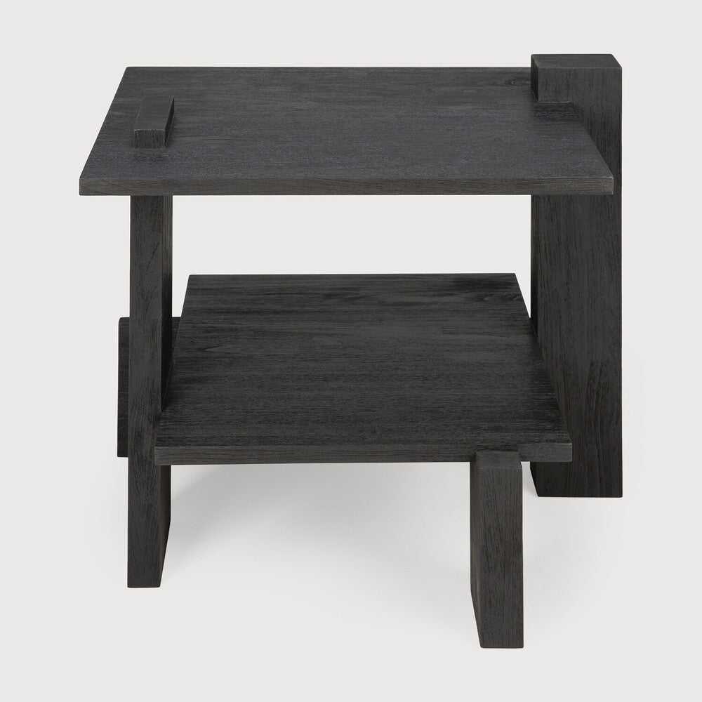 Inspired by the Dutch architectural movement de Stijl, the Abstract side table is not only centred around style, but also purpose. With its contemporary black finish discover new proportions and interest from every angle. Amethyst Home provides interior design, new home construction design consulting, vintage area rugs, and lighting in the Austin metro area.