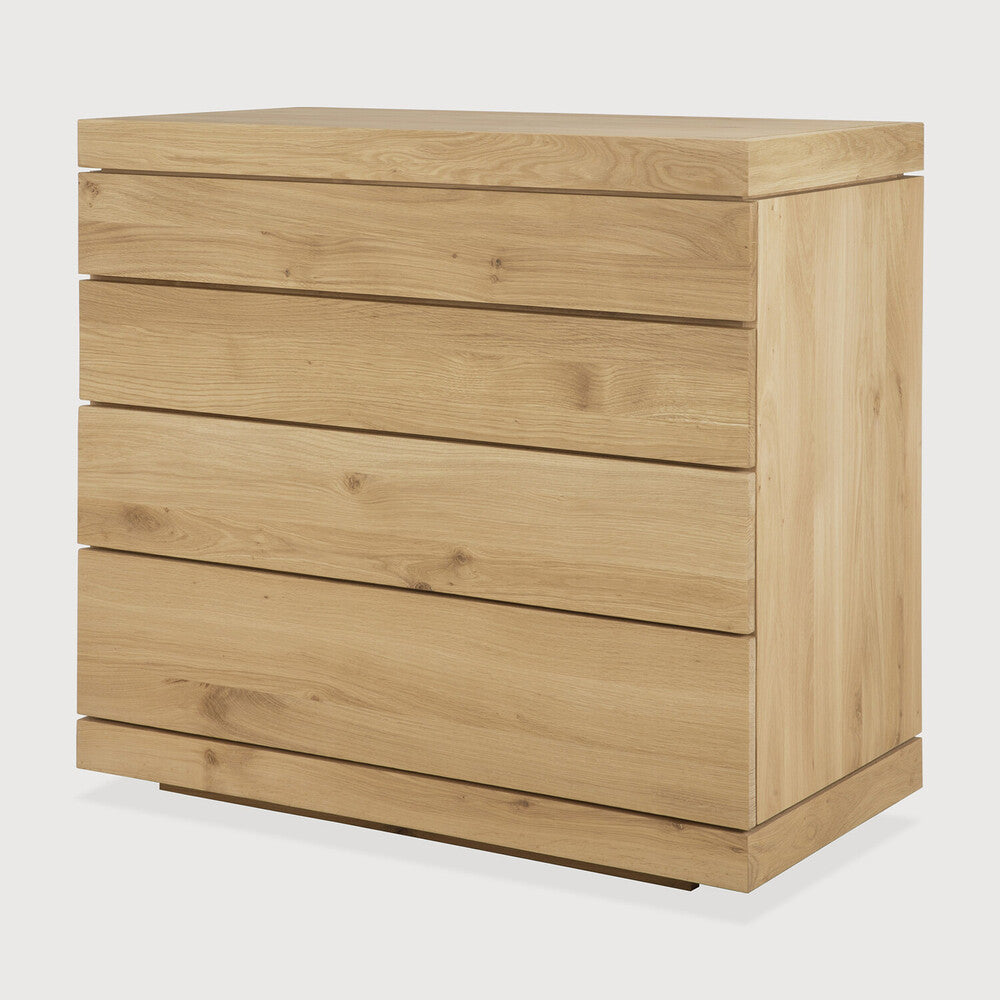 Cascading natural wood patterns, a robust construction and ample storage space are the highlights of the Burger chest of drawers. Amethyst Home provides interior design, new home construction design consulting, vintage area rugs, and lighting in the Boston metro area.