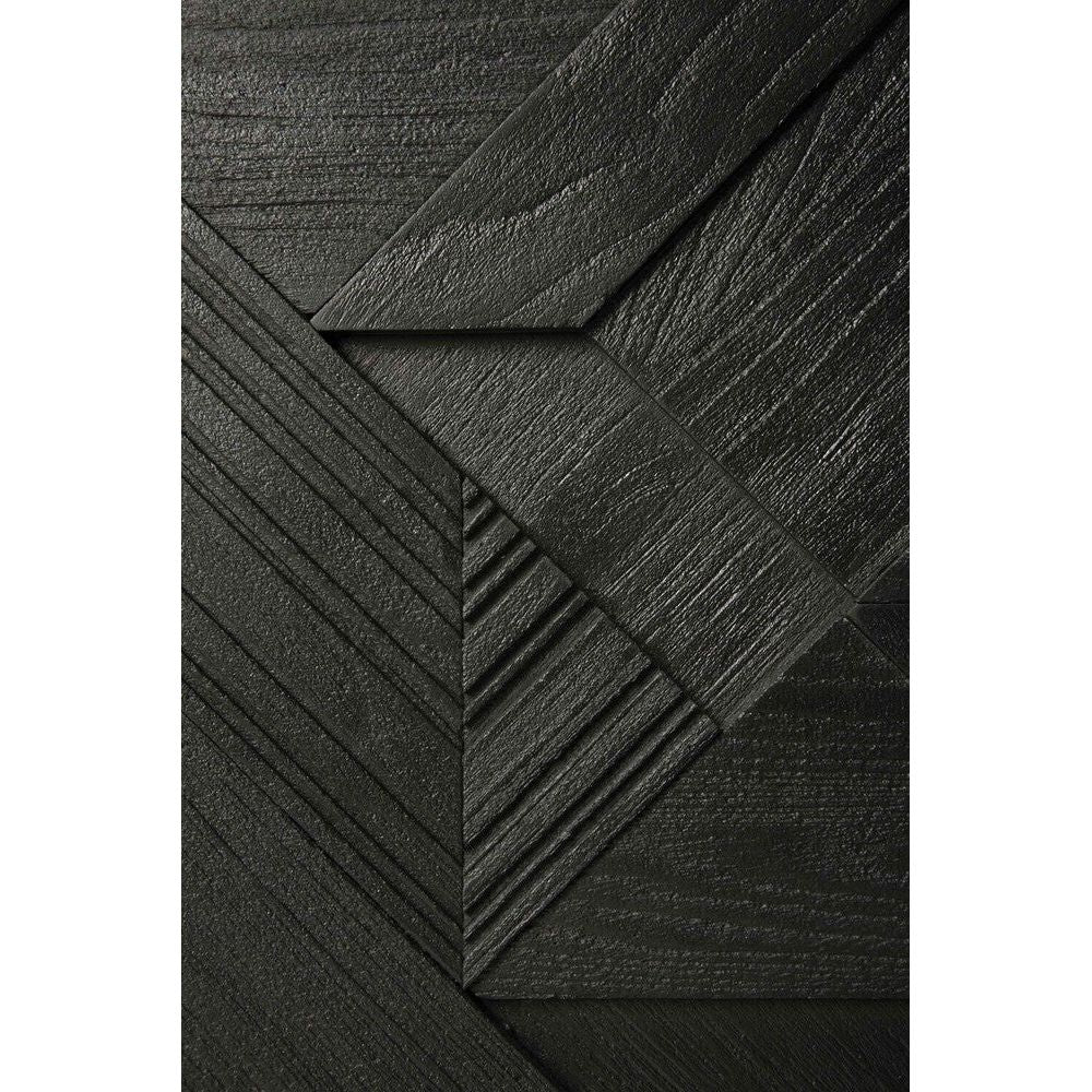 Featuring Graphic Sideboard Teak Black by Ethnicraft at Amethyst Home. In his quest to add movement to the surface, designer Alain van Havre started layering and combining triangular shapes. Before he knew it he had created a visually enticing composition out of teak and the Graphic design was born. By using multiple layers, a sense of depth and dynamism is cr. Amethyst Home provides interior design, new home construction design consulting, vintage area rugs, and lighting in the Boston metro area.