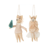 These Felt Horse Ornaments have curly wool hair and outfits that are absolutely adorable. A fun, unique piece to add to your family tree.